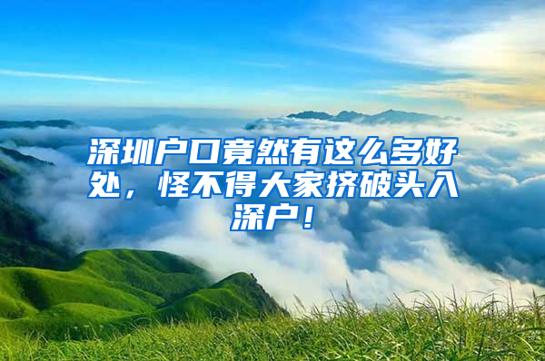 深圳戶口竟然有這么多好處，怪不得大家擠破頭入深戶！