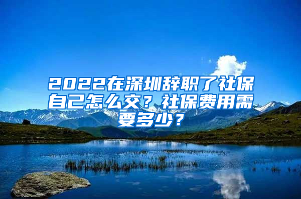 2022在深圳辭職了社保自己怎么交？社保費用需要多少？