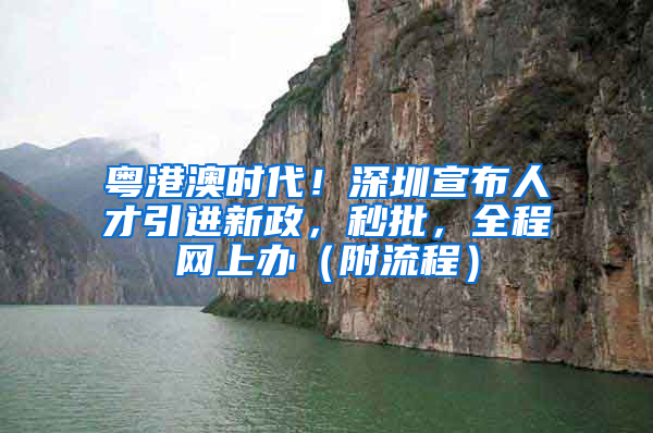 粵港澳時(shí)代！深圳宣布人才引進(jìn)新政，秒批，全程網(wǎng)上辦（附流程）