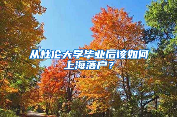 從杜倫大學(xué)畢業(yè)后該如何上海落戶(hù)？