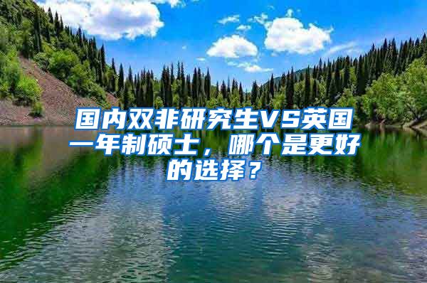 國內(nèi)雙非研究生VS英國一年制碩士，哪個是更好的選擇？