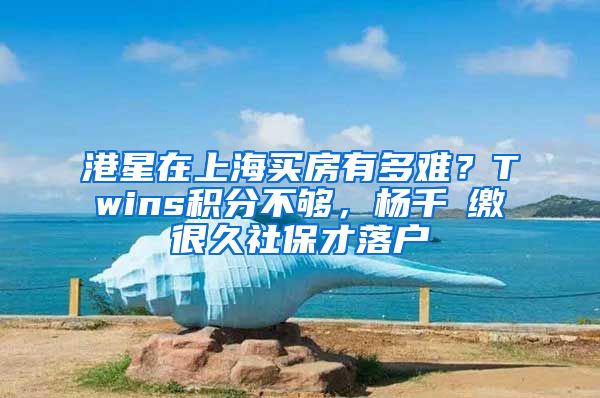 港星在上海買房有多難？Twins積分不夠，楊千嬅繳很久社保才落戶