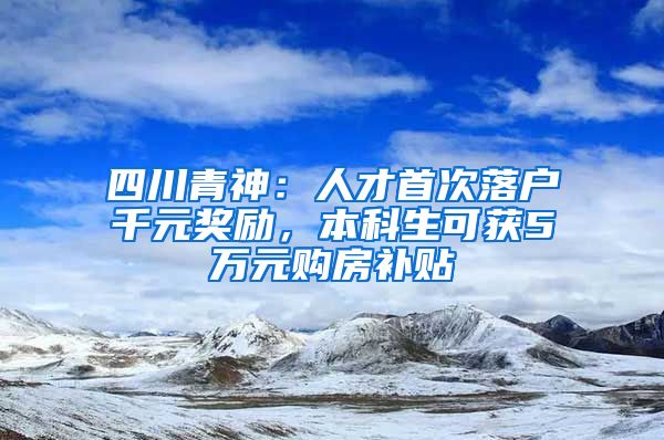 四川青神：人才首次落戶千元獎(jiǎng)勵(lì)，本科生可獲5萬(wàn)元購(gòu)房補(bǔ)貼