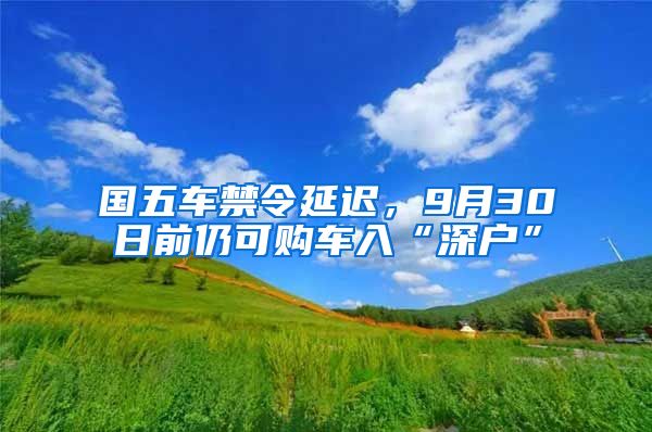 國(guó)五車禁令延遲，9月30日前仍可購(gòu)車入“深戶”