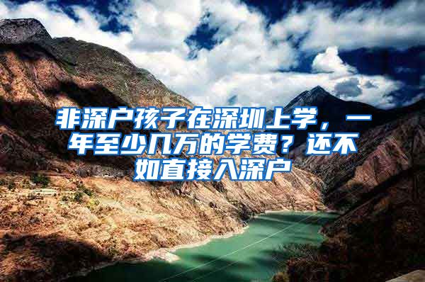 非深戶孩子在深圳上學(xué)，一年至少幾萬的學(xué)費(fèi)？還不如直接入深戶