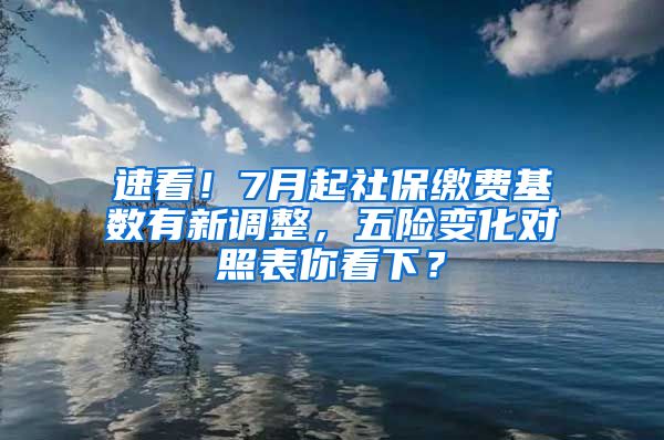 速看！7月起社保繳費基數(shù)有新調(diào)整，五險變化對照表你看下？