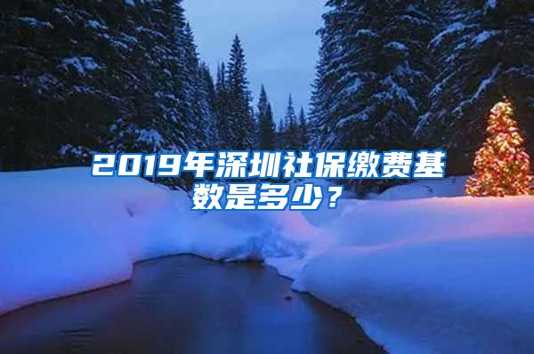 2019年深圳社保繳費基數(shù)是多少？