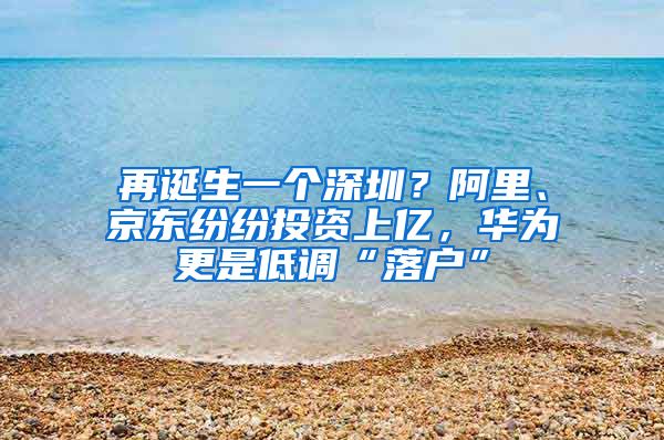 再誕生一個深圳？阿里、京東紛紛投資上億，華為更是低調(diào)“落戶”