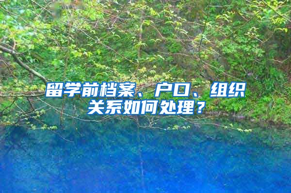 留學前檔案、戶口、組織關系如何處理？