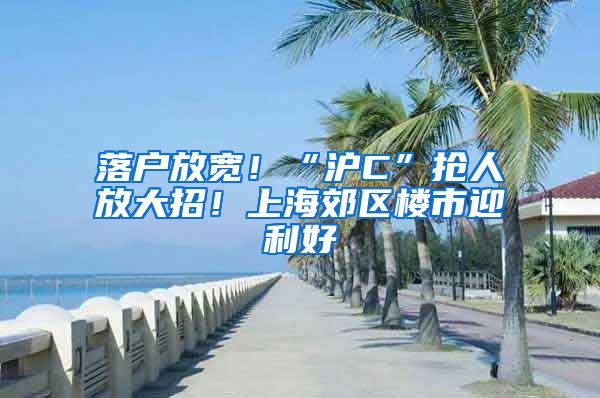 落戶放寬！“滬C”搶人放大招！上海郊區(qū)樓市迎利好