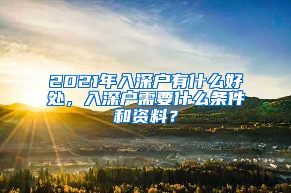 2021年入深戶有什么好處，入深戶需要什么條件和資料？