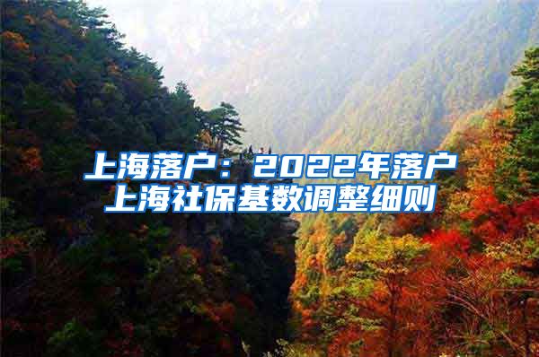 上海落戶：2022年落戶上海社?；鶖嫡{整細則