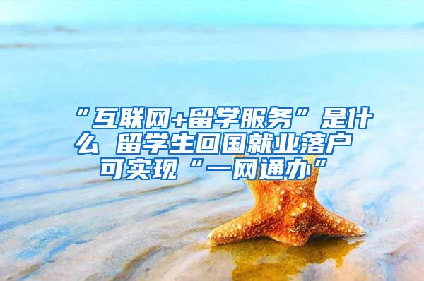 “互聯(lián)網(wǎng)+留學(xué)服務(wù)”是什么 留學(xué)生回國就業(yè)落戶可實(shí)現(xiàn)“一網(wǎng)通辦”