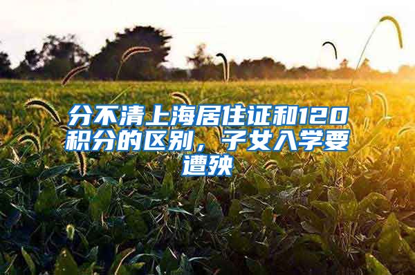 分不清上海居住證和120積分的區(qū)別，子女入學(xué)要遭殃