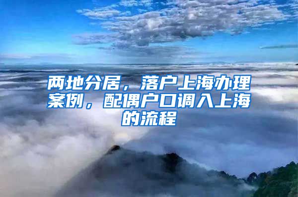 兩地分居，落戶上海辦理案例，配偶戶口調入上海的流程