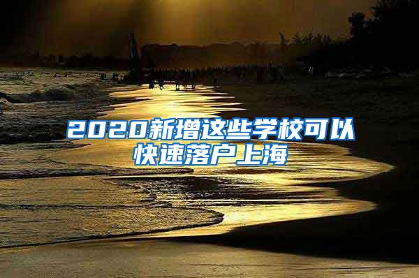 2020新增這些學?？梢钥焖俾鋺羯虾?/></p>
			 <p style=