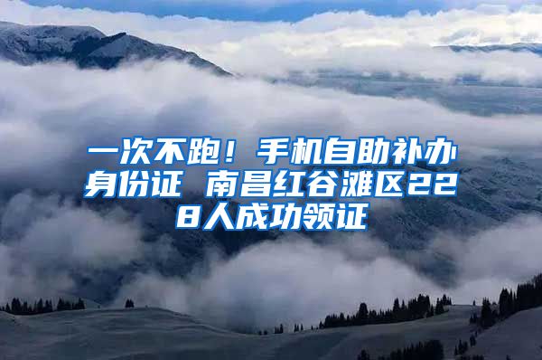 一次不跑！手機自助補辦身份證 南昌紅谷灘區(qū)228人成功領證