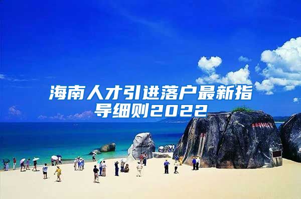 海南人才引進落戶最新指導細則2022