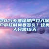 2021辦理深圳戶口入深戶審核時間要多久？這類人只需15天