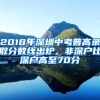 2018年深圳中考普高錄取分?jǐn)?shù)線出爐，非深戶比深戶高至70分